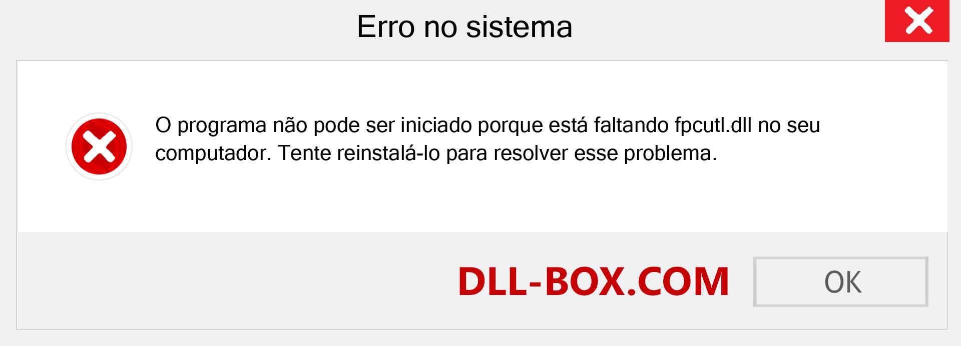 Arquivo fpcutl.dll ausente ?. Download para Windows 7, 8, 10 - Correção de erro ausente fpcutl dll no Windows, fotos, imagens